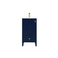 Elegant Decor 18 Inch Single Bathroom Vanity In Blue VF18018BL